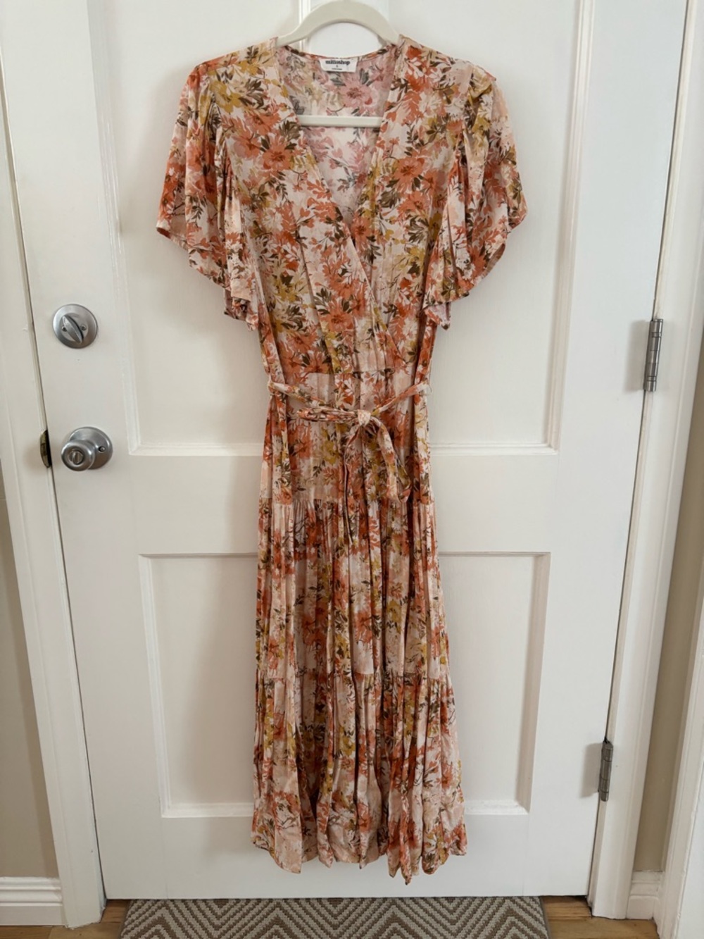 2 for $30 🌸 Blush Floral Maxi Dress with Tie Waist